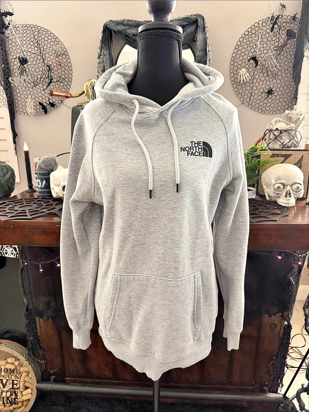 The North Face Women'Small Box NSE Pullover Hoodie Color Block Hoodie Gray Small